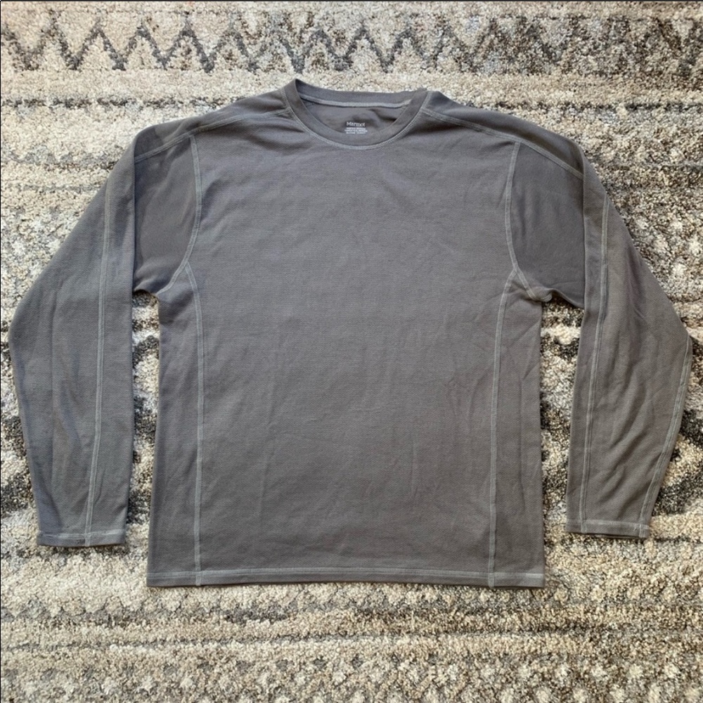 Marmot Gray Long Sleeve Midweight Baselayer XL